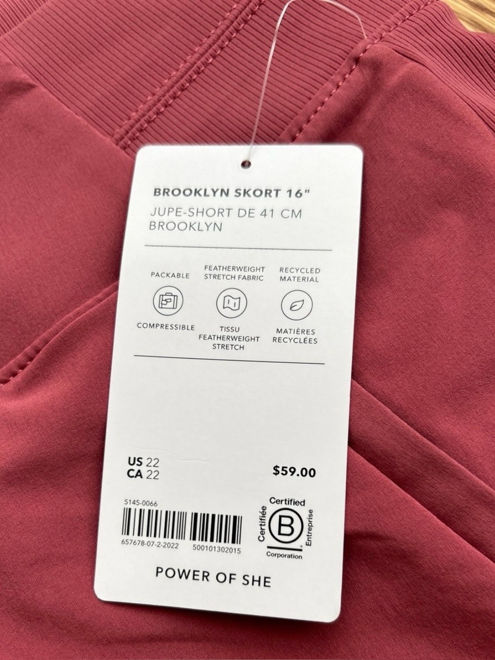 NWT Athleta Brooklyn Mid-Rise 16" Skort - Picture 3 of 4